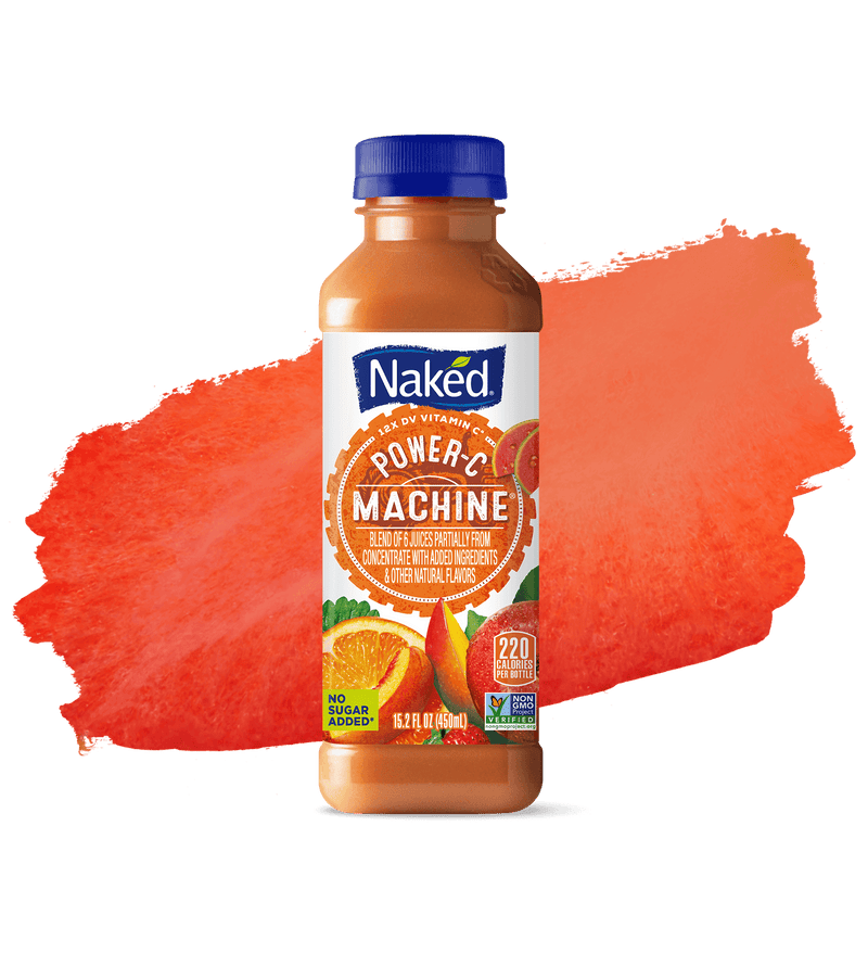 Naked 100% Juice Smoothie, Plus with Vitamin C - 15.2 Ounces