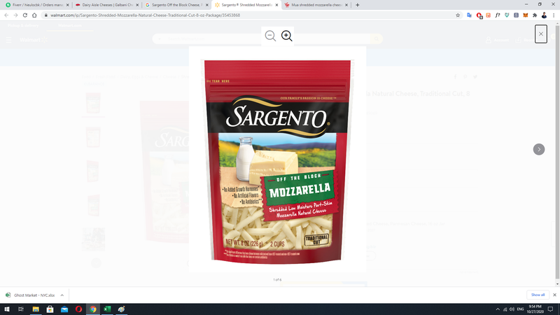 Sargento Off the Block Cheese, Part-Skim, Mozzarella, Low Moisture, Traditional Cut, Shredded - 8 Ounces