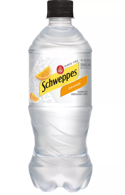 Schweppes Seltzer Water, Orange - 20 Ounces