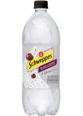 Schweppes Sparkling Seltzer Water, Black Cherry - 33.8 Ounces