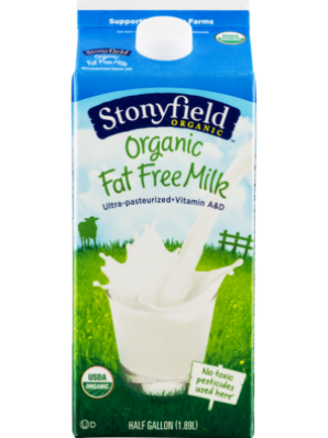 Stonyfield Farm Organic Lowfat Milk, 1% Milkfat - 64 Ounces