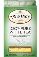 Twinings White Tea, 100% Pure, Bags - 20 Each