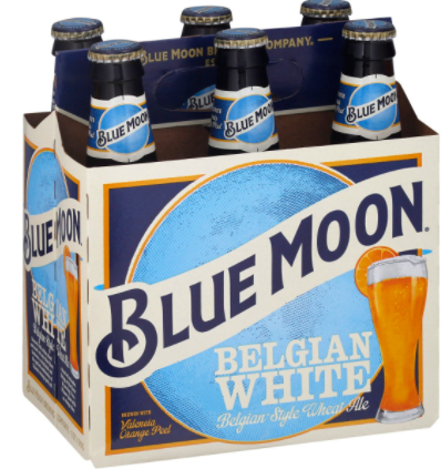 Blue Moon Beer, Belgian-Style Wheat Ale, Belgian White - 6 Pack, 12 Fluid Ounces
