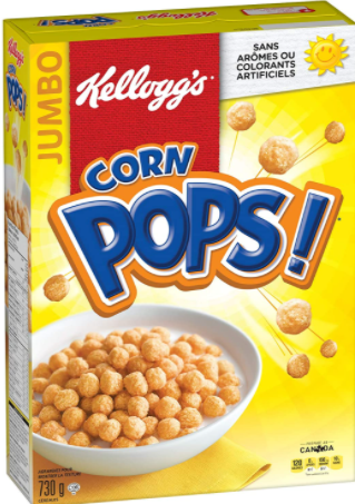 Corn Pops Cereal, Sweetened Corn