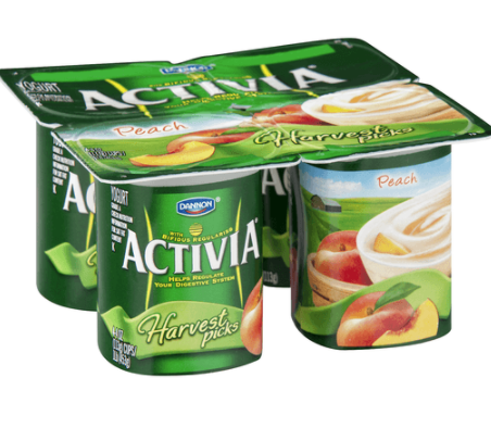Dannon Activia Harvest Picks Peach Yogurt - 4 Count