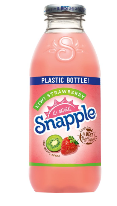 Snapple Juice Drink, Kiwi Strawberry Flavored - 16 Ounces