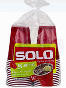 Solo Plastic Cups, Squared, 18 Ounce