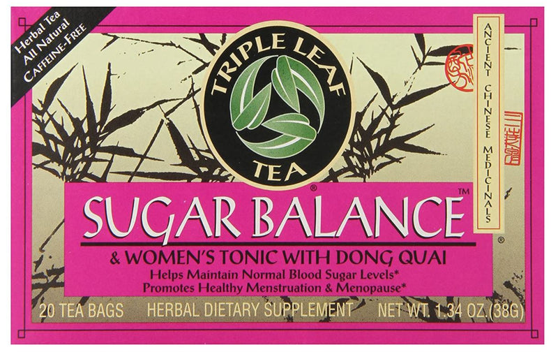 Triple Leaf Tea Herbal Tea, Sugar Balance, Caffeine Free, Bags - 20 Each