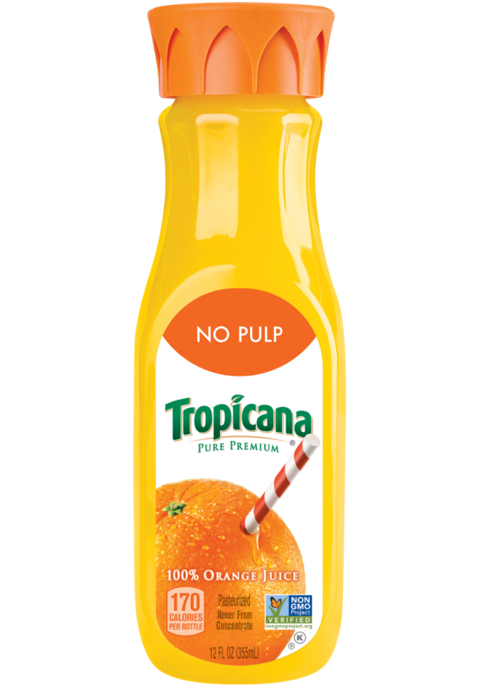 Tropicana Pure Premium 100% Juice, Orange, No Pulp - 12 Ounces