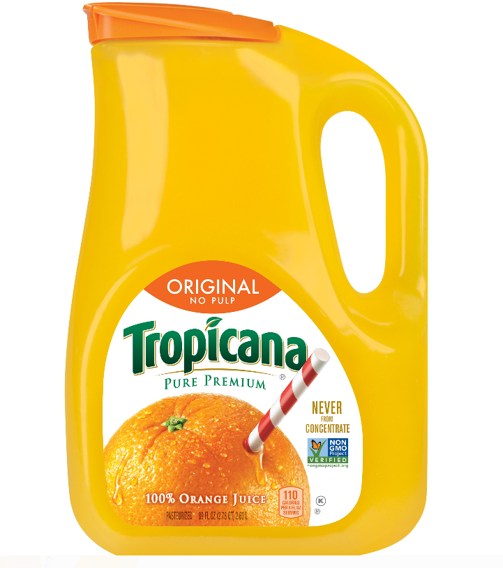 Tropicana Pure Premium 100% Juice, Orange, Original, No Pulp - 89 Ounces