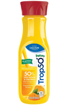 Tropicana Trop50 Juice Beverage, Orange, No Pulp Calcium + Vitamin D - 12 Ounces