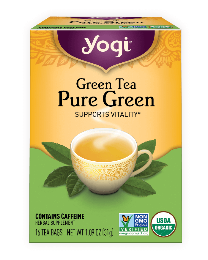 Yogi Green Tea, Pure Green, Bags - 16 Each