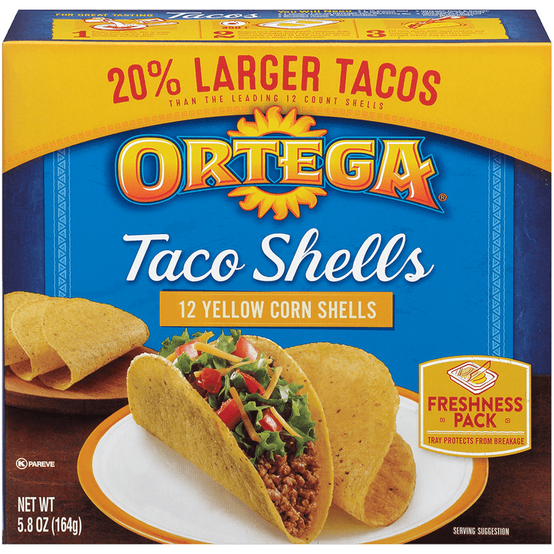 Ortega Corn Yellow Taco Shells - 12 Count