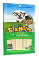 Organic Valley Stringles String Cheese, Organic, Low Moisture, Mozzarella, Part Skim - 6 Count