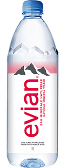 Evian Water, Natural Spring - 1 Liter