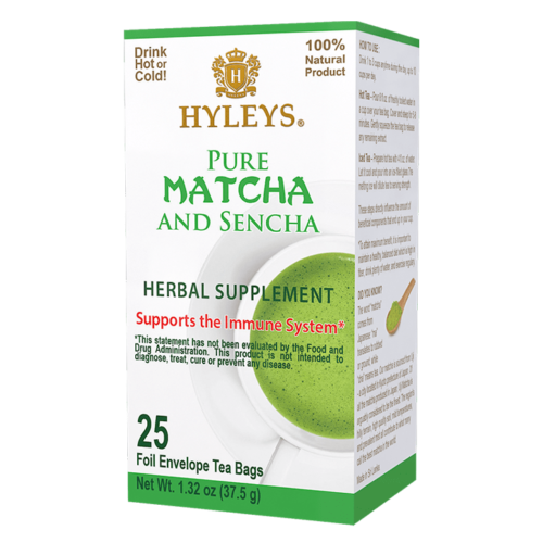 Hyleys Japanese Pure Matcha with Ceylon Sencha 25 Tea Bags