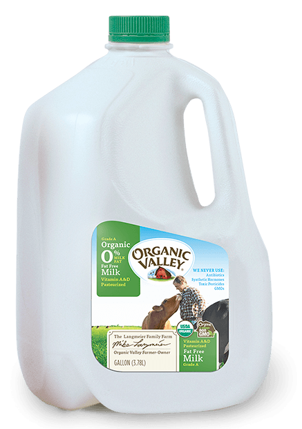 Organic Valley Milk, Fat Free, Organic, 0% Milkfat - 1 Quart