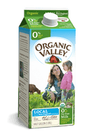 Organic Valley Milk, Fat Free, Organic, 0% Milkfat - 0.5 Gallons