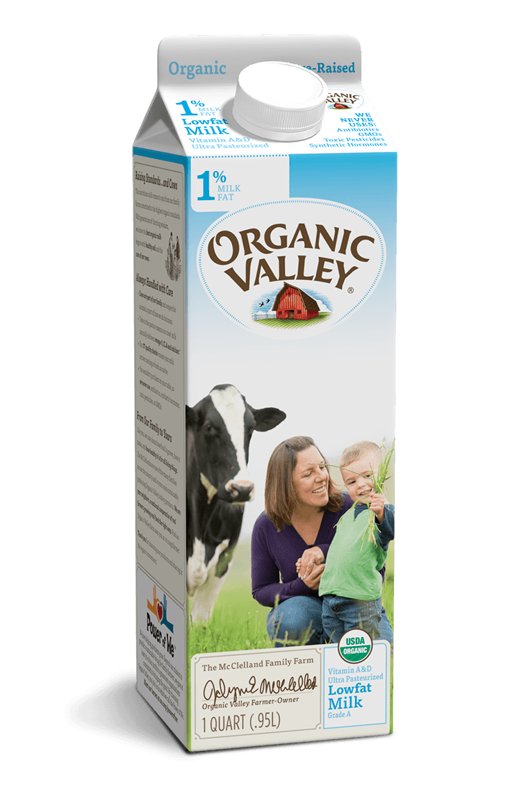 Organic Valley Milk, Lowfat, 1% Milk Fat - 1 Quart