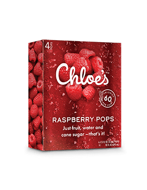 Chloes Pops, Raspberry - 4 Each