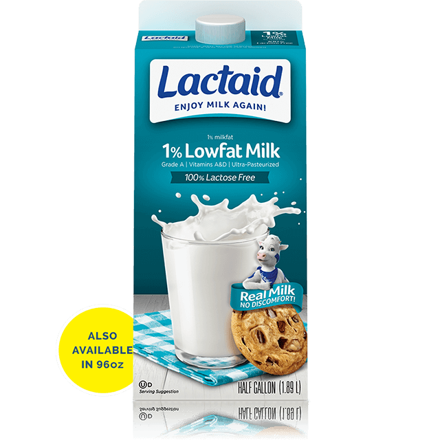 Lactaid Milk, Low Fat, 1% - 0.5 Gallons