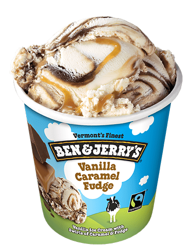 Ben & Jerrys Ice Cream, Vanilla Caramel Fudge