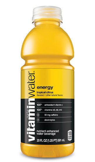 Vitaminwater Water Beverage, Nutrient Enhanced, Energy, Tropical Citrus - 20 Ounces
